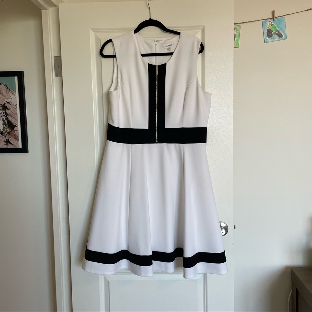 Calvin Klein Black and White Dress